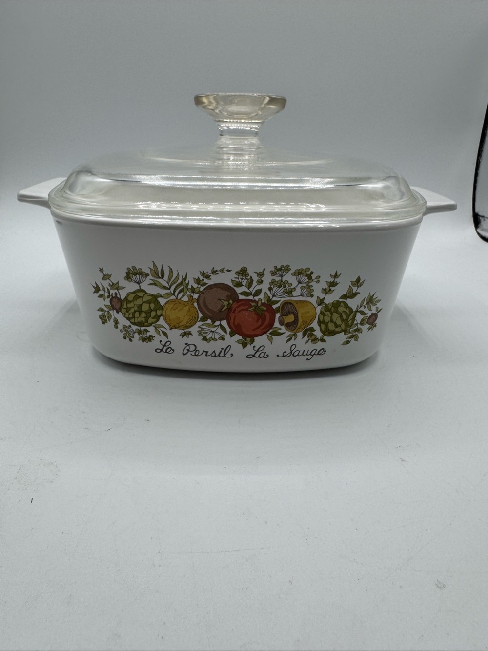 Vintage Corning Ware Spice of Life Le Persil La Sauge 1.5 Quart A-1 1/2-B W/ Lid
